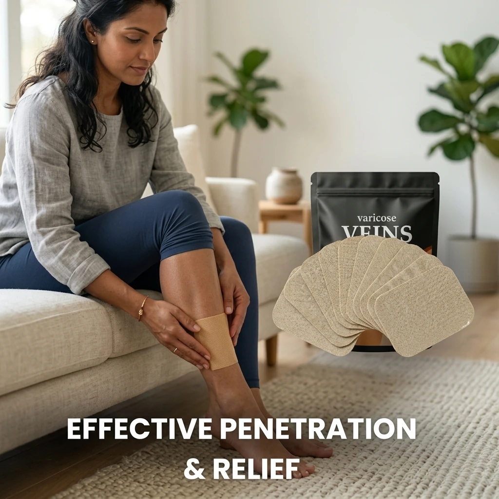 ⁦Patchs Herbales Anti-Varices Soulagement Douleur, Amélioration Circulation 12Pcs - لاصقات الأعشاب الطبيعية لعلاج الدوالي والدورة الدموية⁩ - الصورة ⁦11⁩