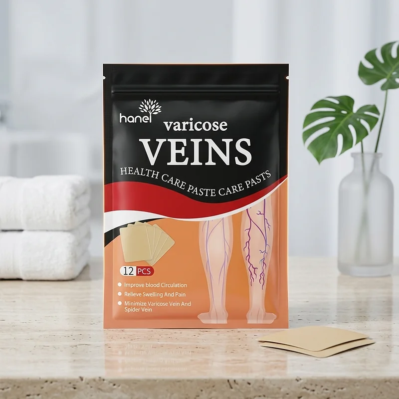 ⁦Patchs Herbales Anti-Varices Soulagement Douleur, Amélioration Circulation 12Pcs - لاصقات الأعشاب الطبيعية لعلاج الدوالي والدورة الدموية⁩ - الصورة ⁦7⁩