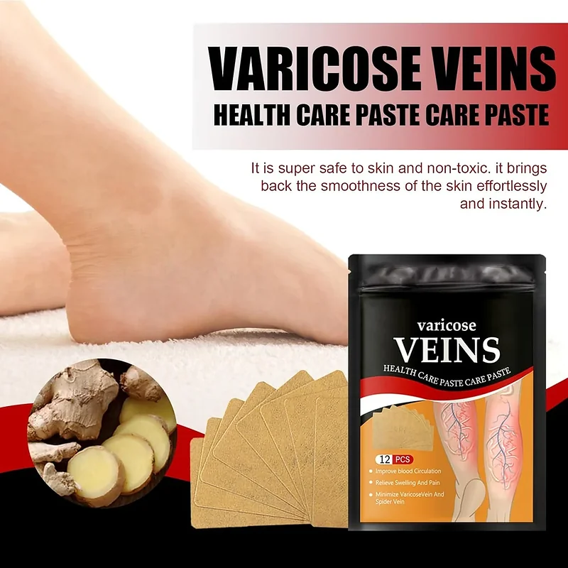 ⁦Patchs Herbales Anti-Varices Soulagement Douleur, Amélioration Circulation 12Pcs - لاصقات الأعشاب الطبيعية لعلاج الدوالي والدورة الدموية⁩ - الصورة ⁦8⁩
