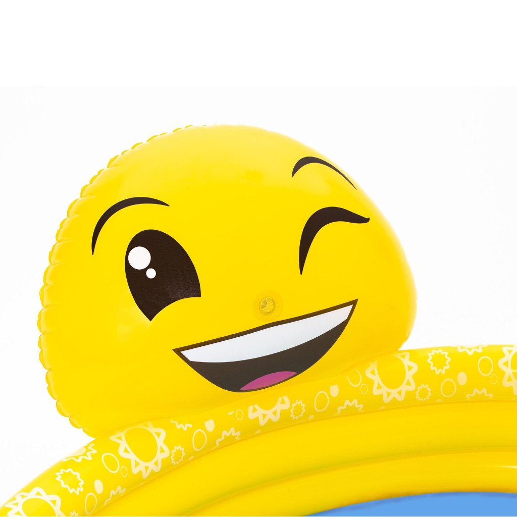 ⁦Piscine Gonflable Ronde Motif Emoji Pour Enfants 165 x 144 x 69 cm Bestway 53081⁩ - الصورة ⁦4⁩