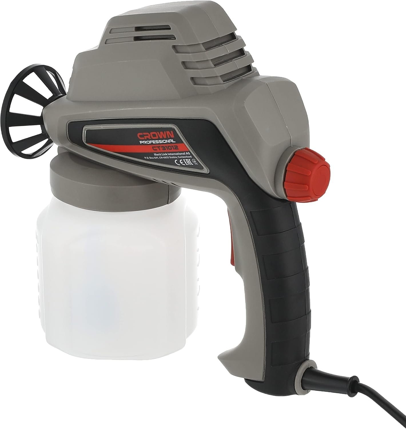 Pistolet à Peinture Électrique Crown 80W 700ml CT31012 Pression 140 Bar - مسدس رش دهان كهربائي 80 واط سعة 700 مل من كراون - الصورة 2
