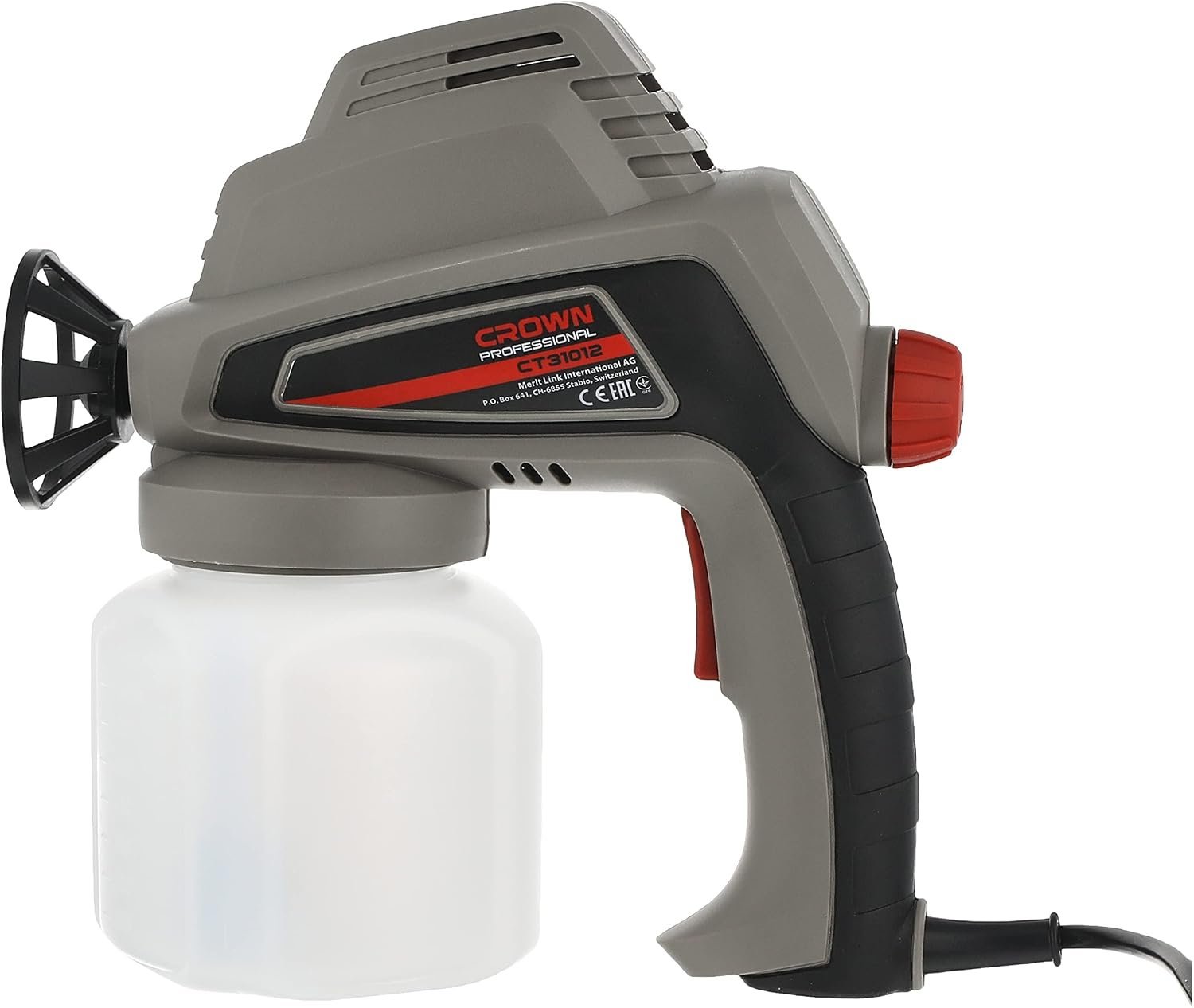 Pistolet à Peinture Électrique Crown 80W 700ml CT31012 Pression 140 Bar - مسدس رش دهان كهربائي 80 واط سعة 700 مل من كراون - الصورة 3