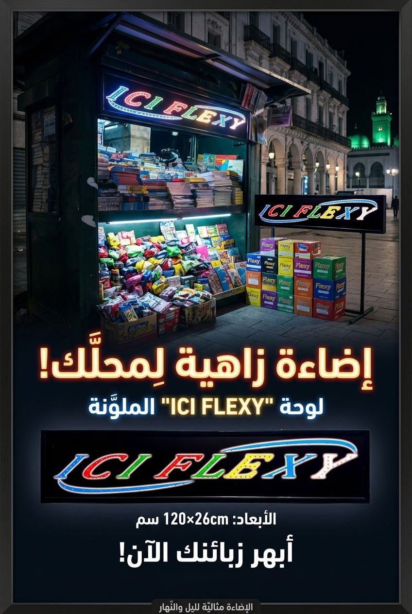 Plaque de Signalisation LED Multicolore Flexy Large V2- لوحة إشهارية ضوئية - الصورة 3