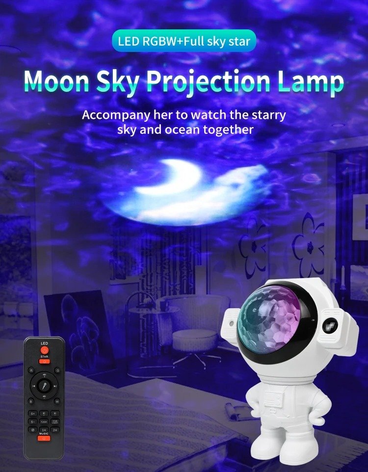 ⁦Projecteur d’astronome de ciel étoilé galaxie Bleutooth avec télécommande V2⁩ - الصورة ⁦2⁩