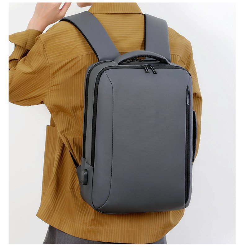 ⁦Sac à Dos Business Voyage pour Homme Convertible en Sac à Main Poche Extensible Gris SACHM01GR - حقيبة ظهر للرجال متعددة الاستخدامات للكمبيوتر المحمول⁩ - الصورة ⁦5⁩