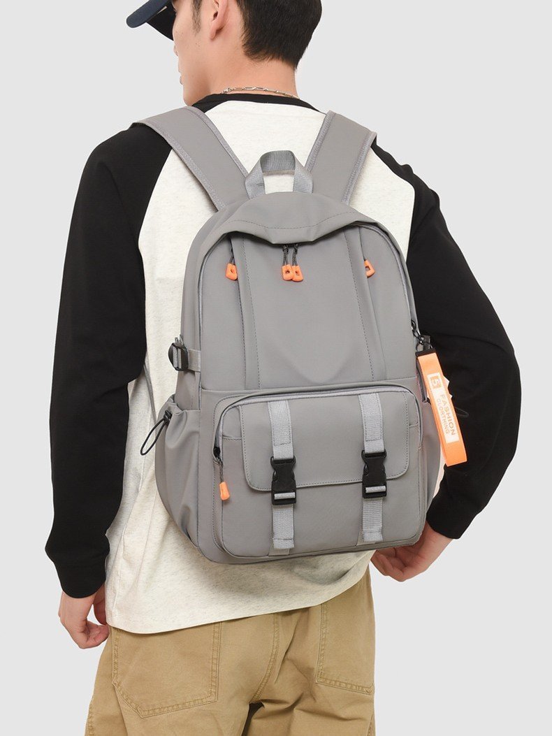 Sac à Dos Ergonomique et Imperméable Port USB Intégré Gris SACHM02G - حقيبة ظهر متعددة الوظائف للعمل والسفر مع منفذ شحن - الصورة 4