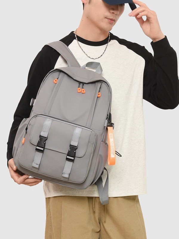 Sac à Dos Ergonomique et Imperméable Port USB Intégré Gris SACHM02G - حقيبة ظهر متعددة الوظائف للعمل والسفر مع منفذ شحن - الصورة 5