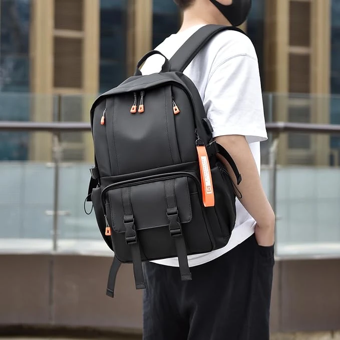 Sac à Dos Ergonomique et Imperméable Port USB Intégré Noir SACHM02N - حقيبة ظهر متعددة الوظائف للعمل والسفر مع منفذ شحن - الصورة 2