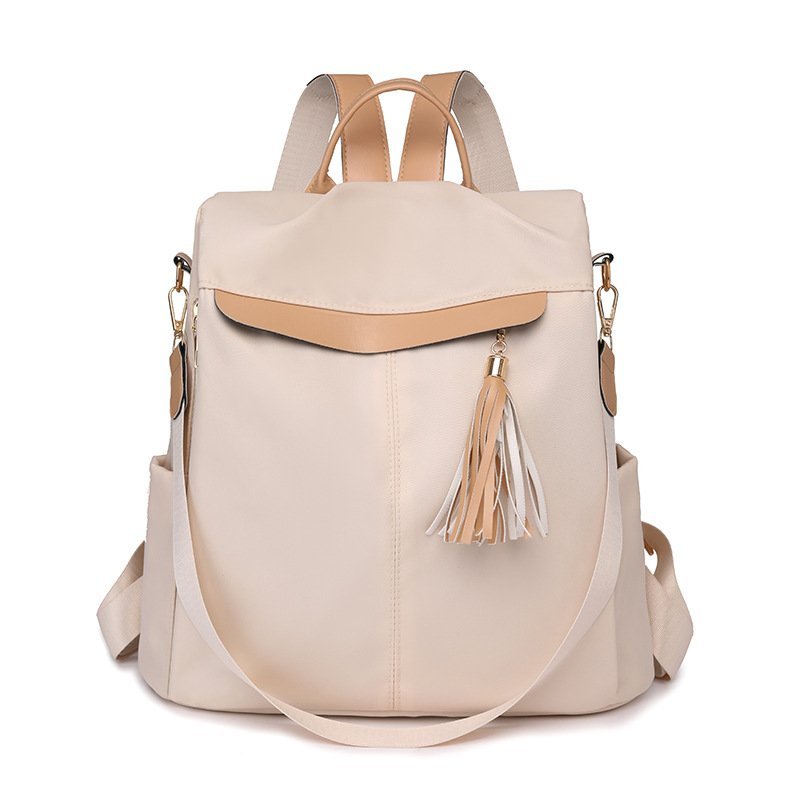 ⁦Sac à Dos Femme Élégant et Tendance Style Chic Couleur Beige SACKDS26BG - حقيبة ظهر نسائية عصرية بتصميم أنيق متعددة الاستخدامات⁩ - الصورة ⁦5⁩