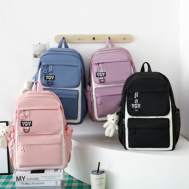 Sac à Dos Multifonctionnel Kawaii Grand Volume Imperméable et Résistant 4Pcs Mauve SACKDS12MV - حقيبة ظهر بعدة قطع بتصميم كاوايي - الصورة 5