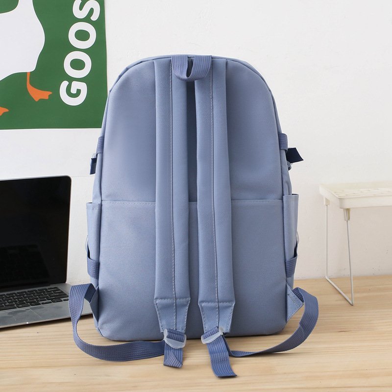 Sac à Dos Multifonctionnel Kawaii Grand Volume Imperméable et Résistant 5Pcs Bleu SACKDS33BL - حقيبة ظهر بعدة قطع بتصميم كاوايي - الصورة 4