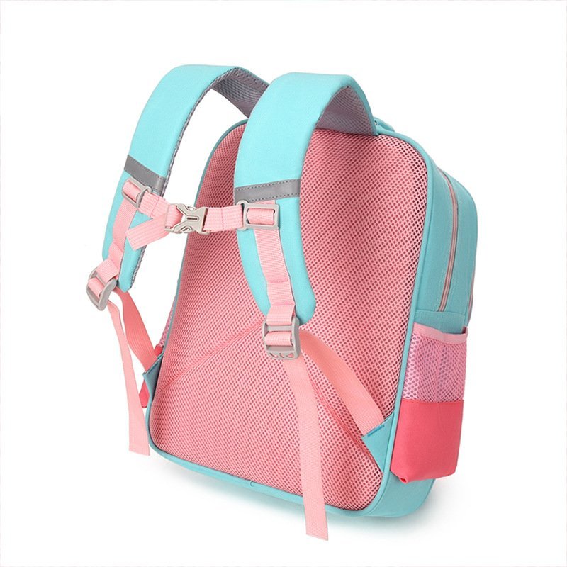 Sac à Dos Scolaire Enfant Design Oreilles Ergonomique Tissu Imperméable pour Primaire Bleu et Rose SACKDS30BRS - حقيبة ظهر مدرسية للأطفال - الصورة 3
