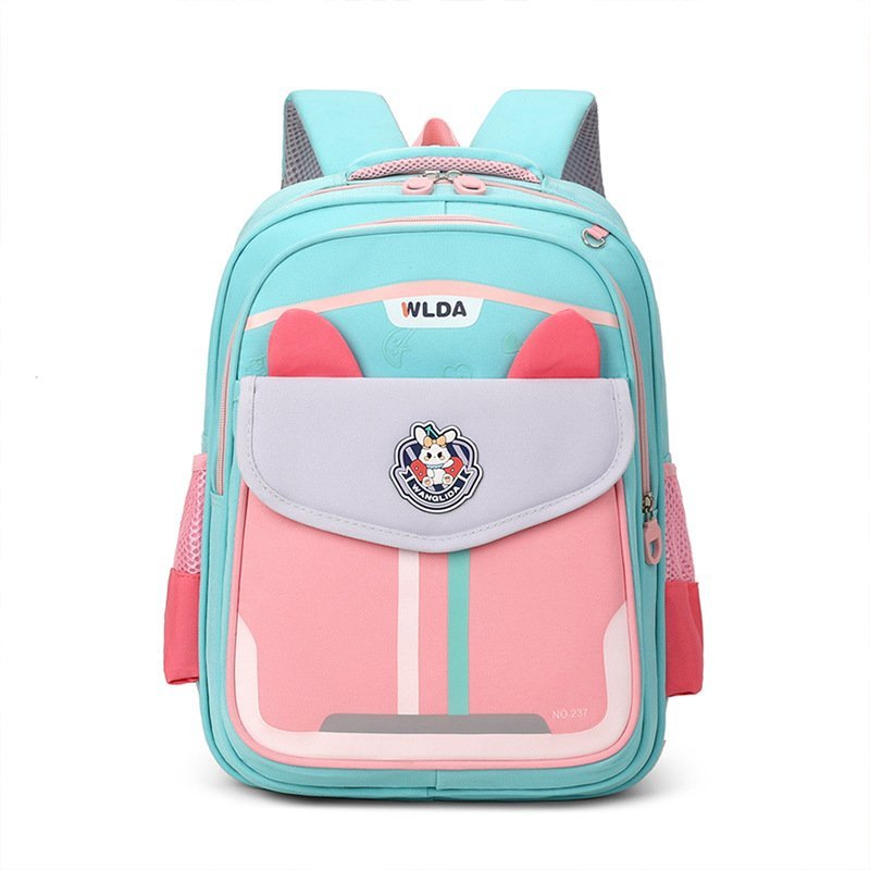 Sac à Dos Scolaire Enfant Design Oreilles Ergonomique Tissu Imperméable pour Primaire Bleu et Rose SACKDS30BRS - حقيبة ظهر مدرسية للأطفال - الصورة 4