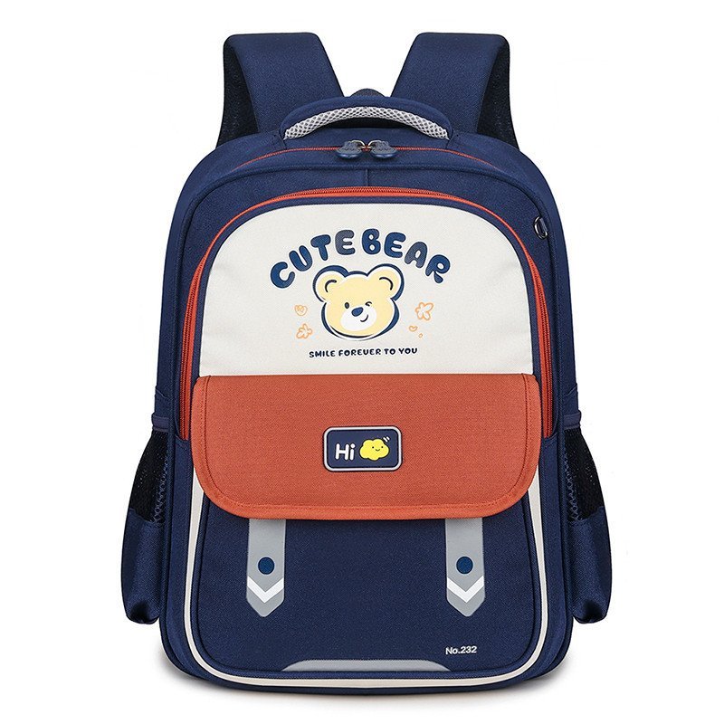Sac à Dos Scolaire Enfant Motif Ours Cute Bear Design Ergonomique Bleu et Rouge SACKDS28BRG - حقيبة ظهر مدرسية للأطفال بتصميم الدب اللطيف - الصورة 3