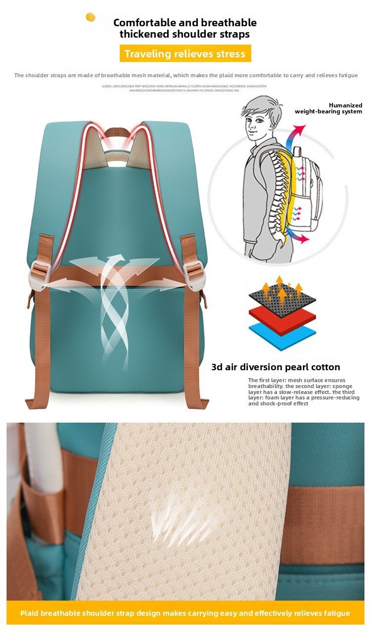 Sac à Dos Scolaire Motif Lapin Happy Easter Ergonomique Tissu Imperméable Vert SACKDS31V - حقيبة ظهر مدرسية وعصرية بتصميم الأرنب اللطيف - الصورة 9