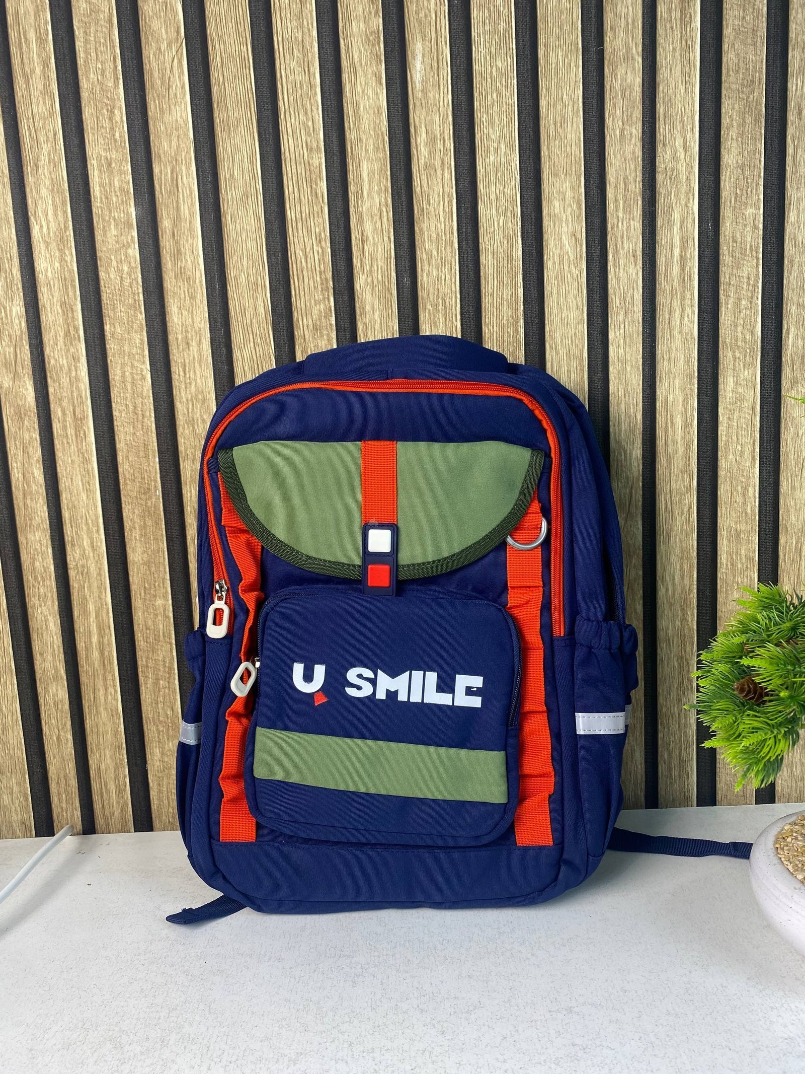⁦Sac à Dos Scolaire pour Enfnats U-Smile Bleu et Vert SACKDS09BV - حقيبة مدرسية للأطفال⁩ - الصورة ⁦2⁩