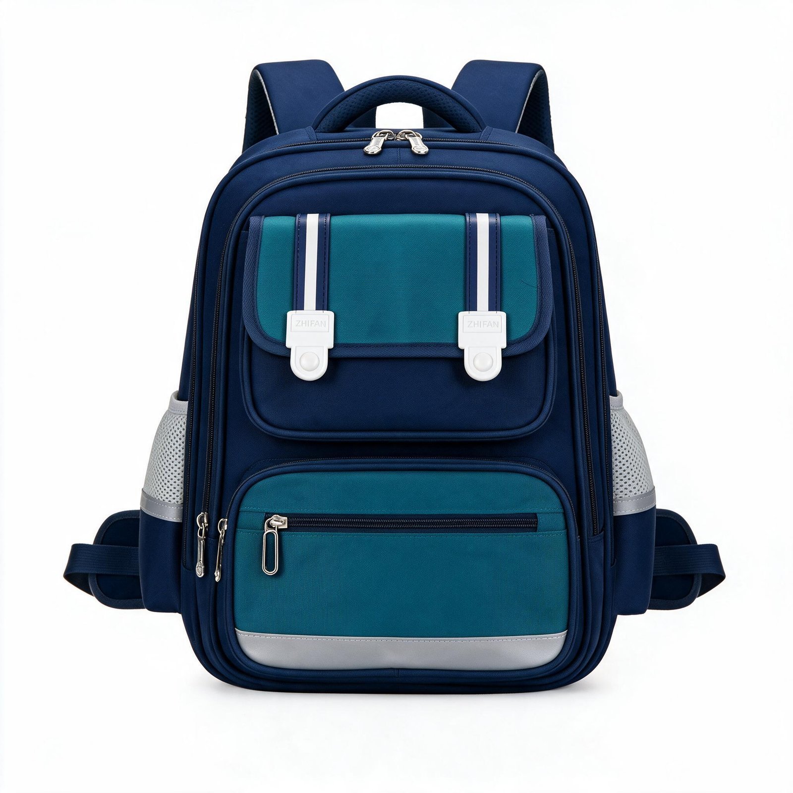 ⁦Sac à Dos Scolaire Style Kawaii Grand Volume Tissu Imperméable Bleu et Vert SACKDS06BV - حقيبة مدرسية بتصميم كاوايي⁩ - الصورة ⁦2⁩