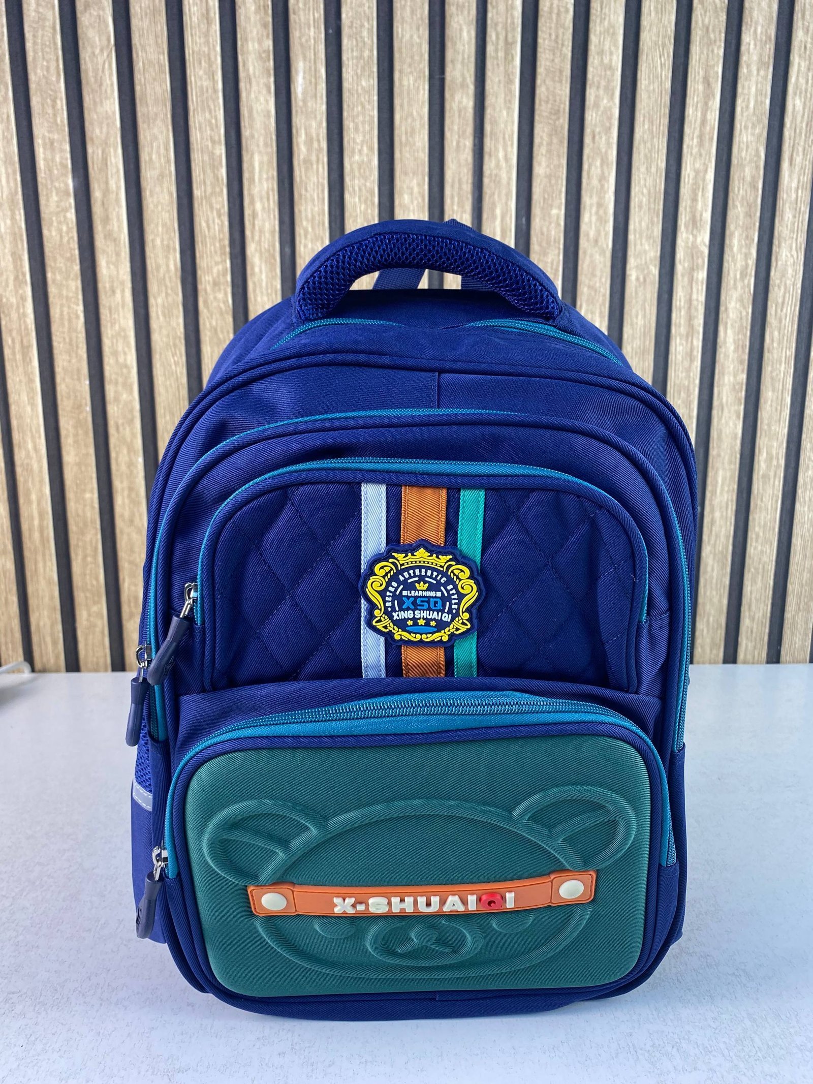 Sac à Dos Scolaire Style Kawaii Grand Volume Tissu Imperméable Bleu et Vert SACKDS18BV - حقيبة مدرسية بتصميم كاوايي - الصورة 2