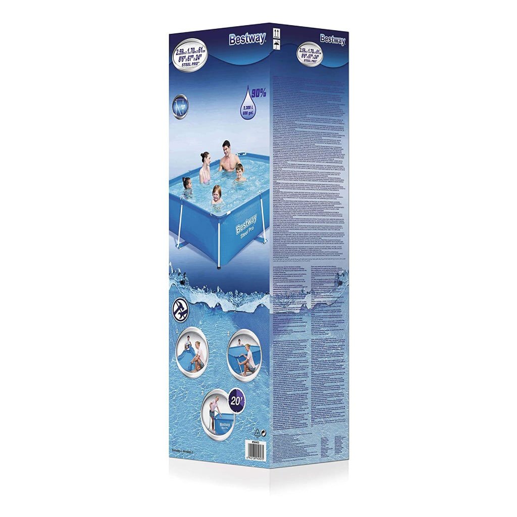 Steel Pro™ Piscine Rectangulaire 259 x 170 x 61cm Bestway 56403 - الصورة 3