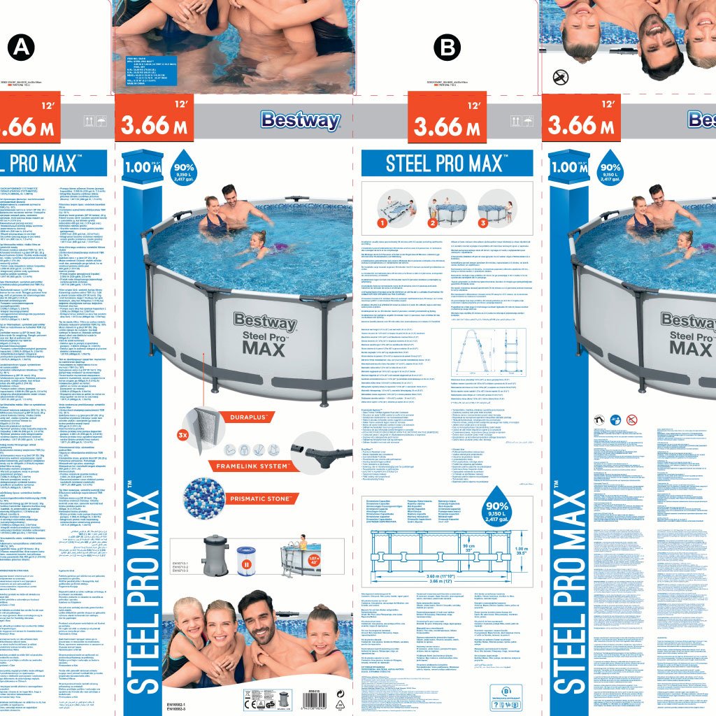 Steel Pro Max™ Piscine Ronde Avec Pompe Filtrante et Echelle 366x10cm Bestway - الصورة 2