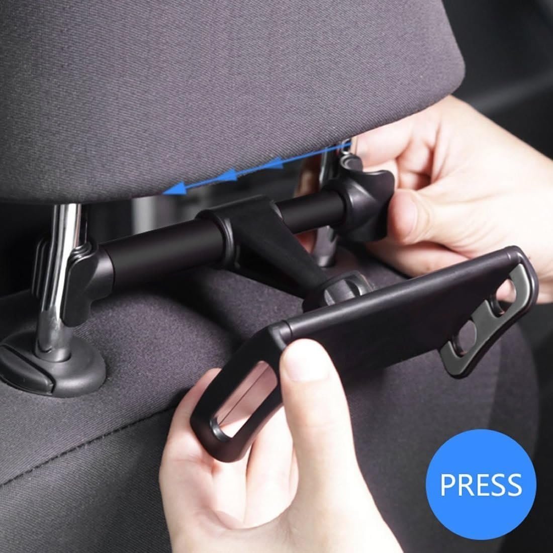 ⁦Support de Voiture pour Appui-Tête Tablettes et Smartphones avec Accès Chargeur - حامل هاتف وتابلت لمقعد السيارة الخلفي قابل للدوران 360 درجة⁩ - الصورة ⁦11⁩