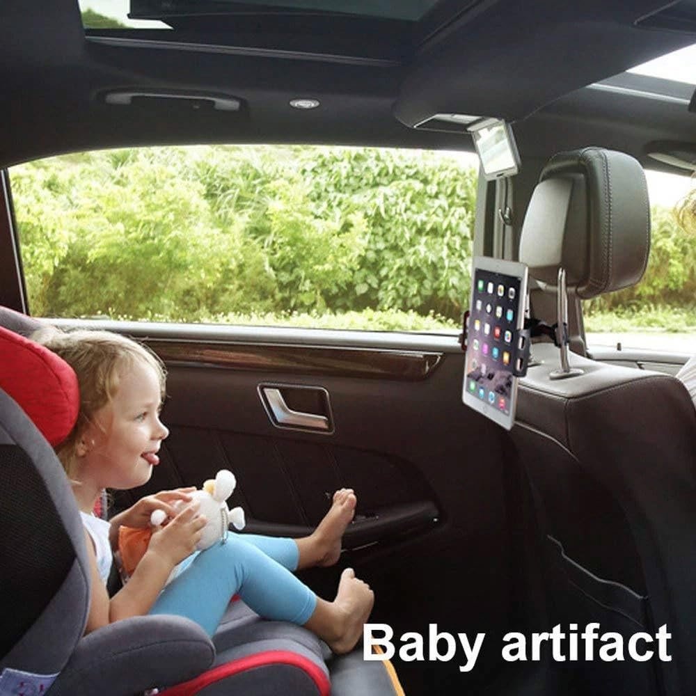 ⁦Support de Voiture pour Appui-Tête Tablettes et Smartphones avec Accès Chargeur - حامل هاتف وتابلت لمقعد السيارة الخلفي قابل للدوران 360 درجة⁩ - الصورة ⁦14⁩