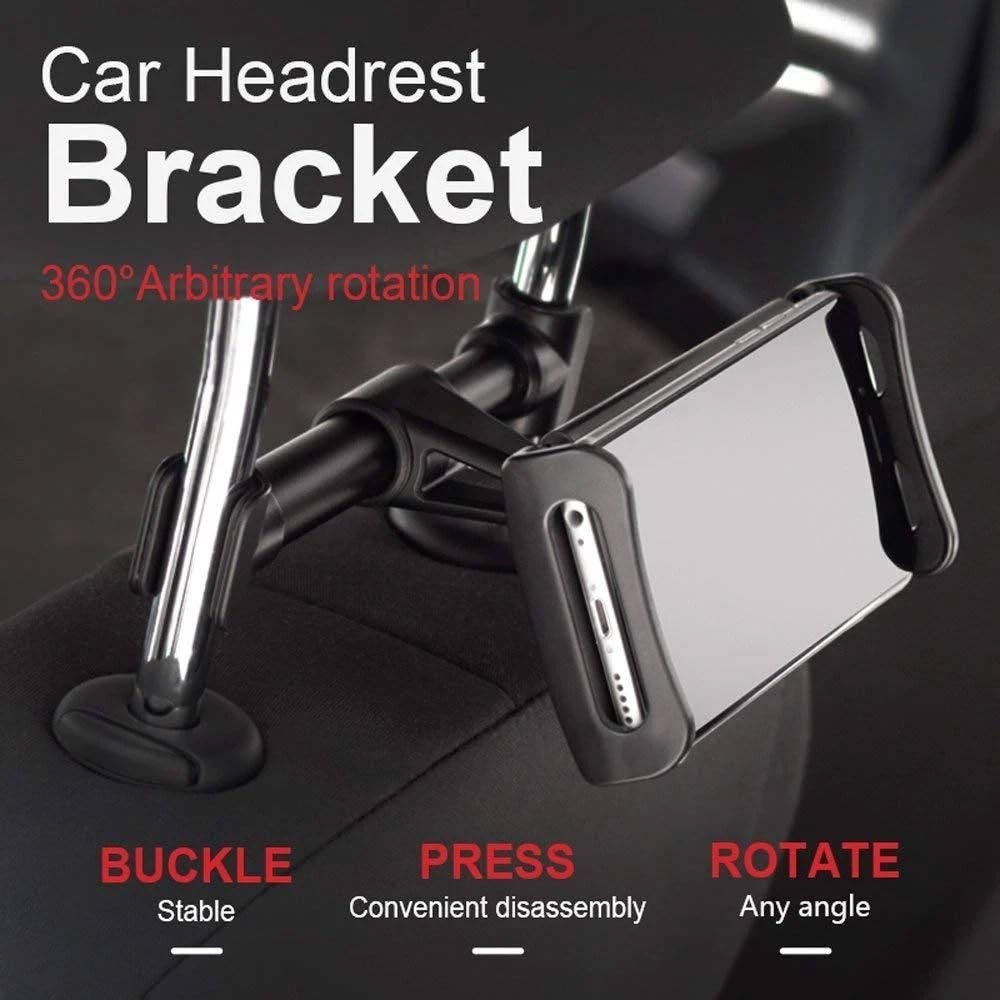 ⁦Support de Voiture pour Appui-Tête Tablettes et Smartphones avec Accès Chargeur - حامل هاتف وتابلت لمقعد السيارة الخلفي قابل للدوران 360 درجة⁩ - الصورة ⁦8⁩