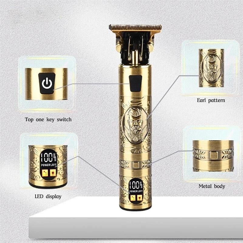 Tondeuse à cheveux professionnelle Zéro absolu , Dégradé , Low fade , Style vintage avec affichage LCD - الصورة 5