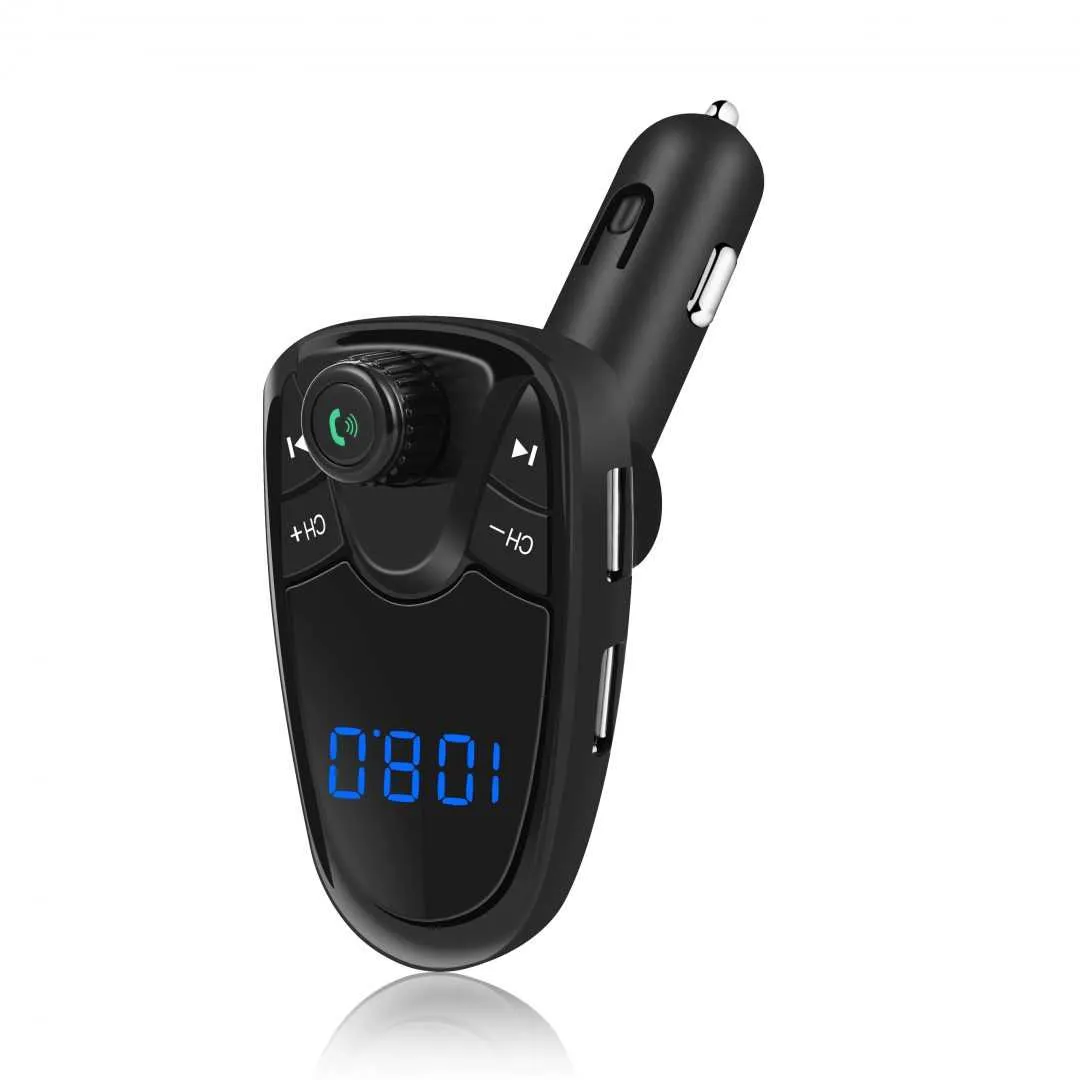 ⁦Transmetteur FM Modulateur pour Voiture - Affichage Numérique, Lecteur USB et Carte TF Charge Rapide - جهاز بث وتعديل ترددات للسيارة مع شاشة رقمية وشاحن سريع⁩ - الصورة ⁦2⁩
