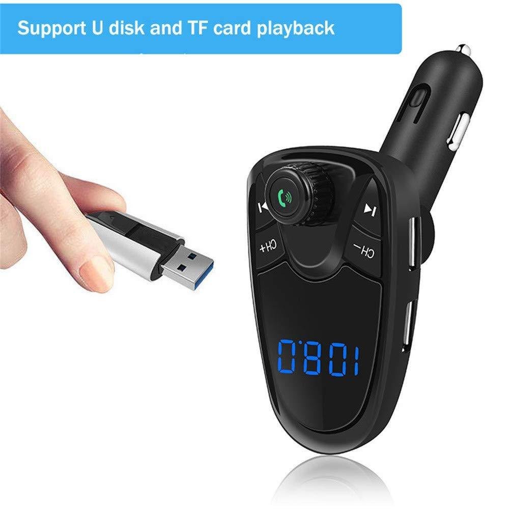 ⁦Transmetteur FM Modulateur pour Voiture - Affichage Numérique, Lecteur USB et Carte TF Charge Rapide - جهاز بث وتعديل ترددات للسيارة مع شاشة رقمية وشاحن سريع⁩ - الصورة ⁦4⁩